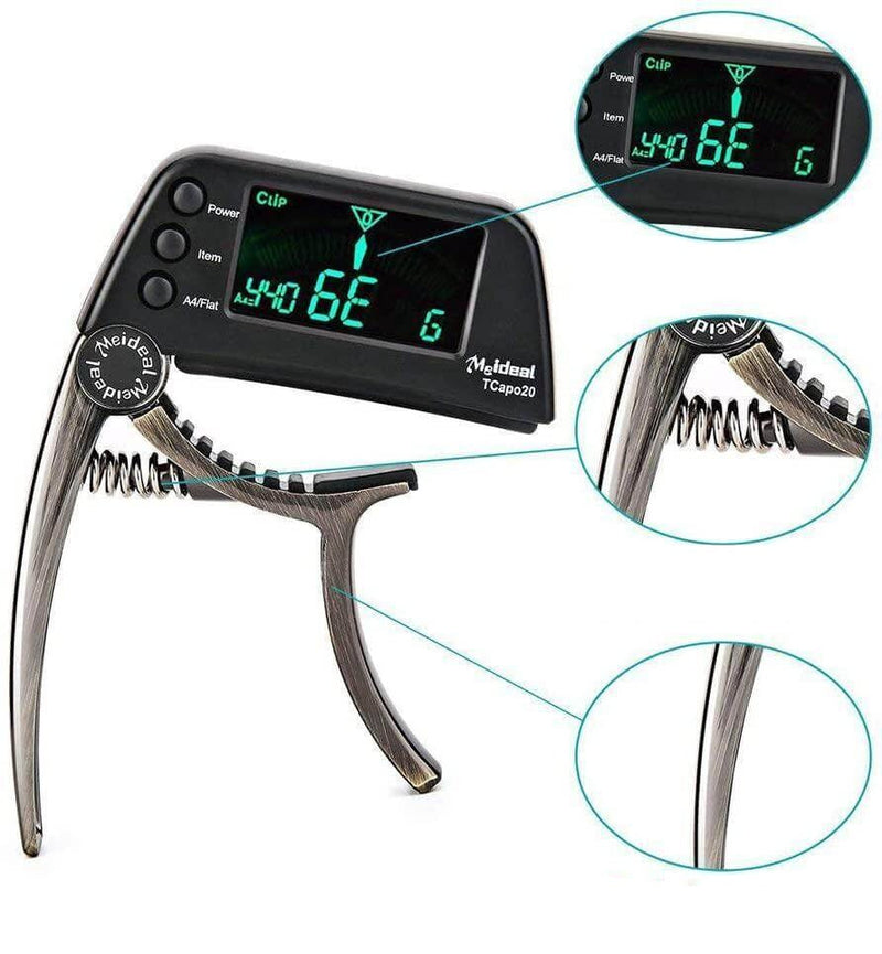 2-i-1 Guitar Capo & Tuner