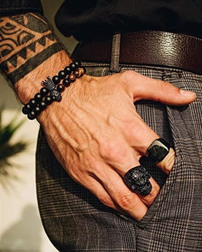 Onyx sten armbånd