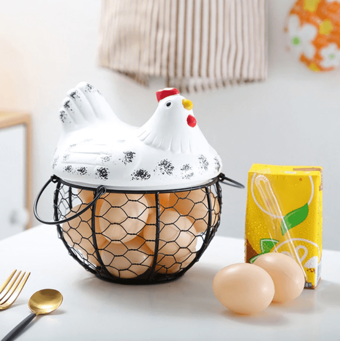 Opbevaringskurv til æg i keramik