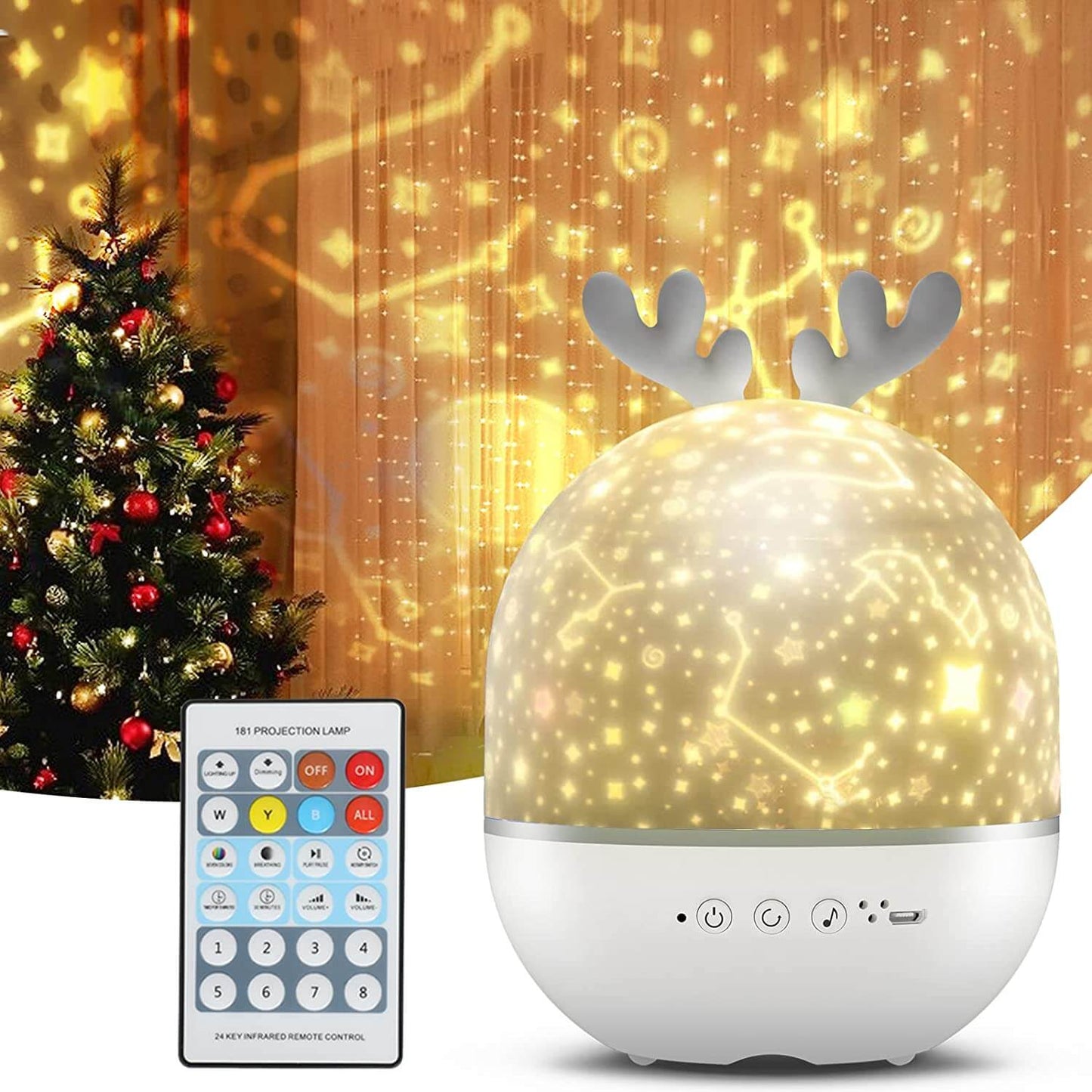 Projektorlampe til stjernehimmel