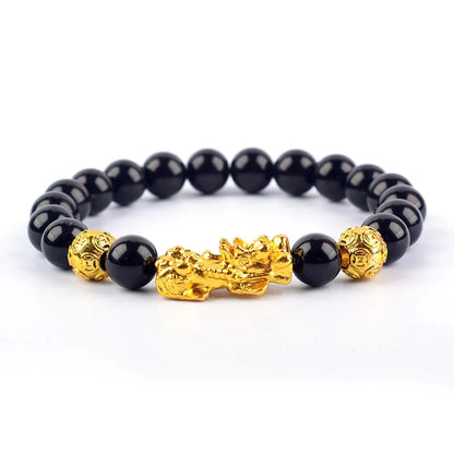 Sort Obisidian Feng Shui Armbånd