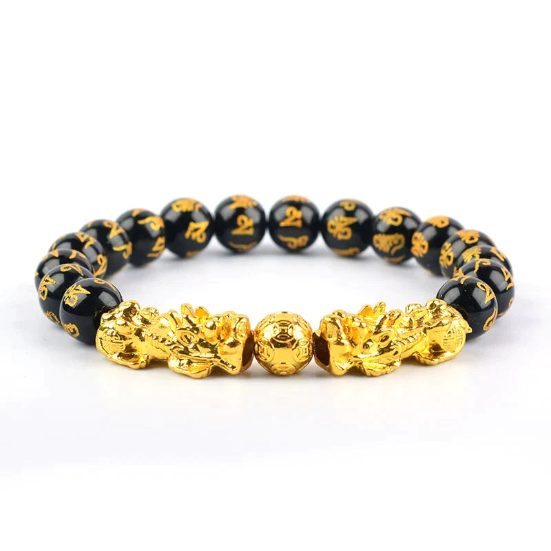 Sort Obisidian Feng Shui Armbånd