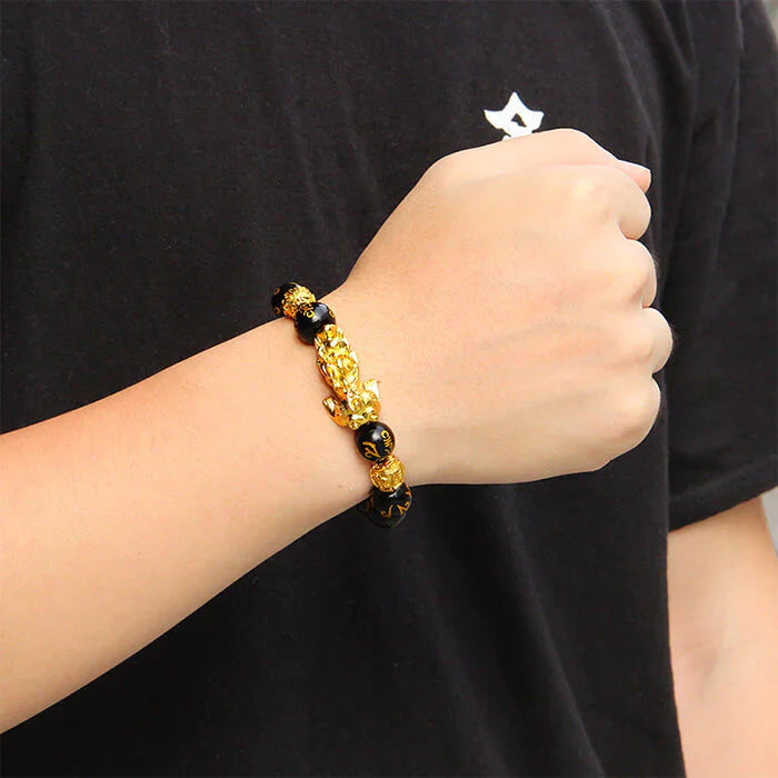 Sort Obisidian Feng Shui Armbånd