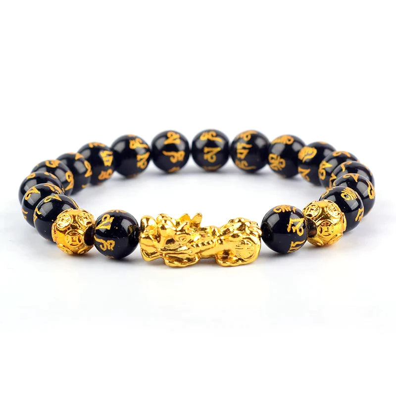 Sort Obisidian Feng Shui Armbånd