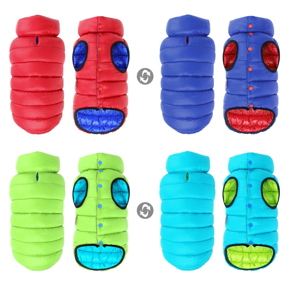 Vendbar Hund Puffer Coat